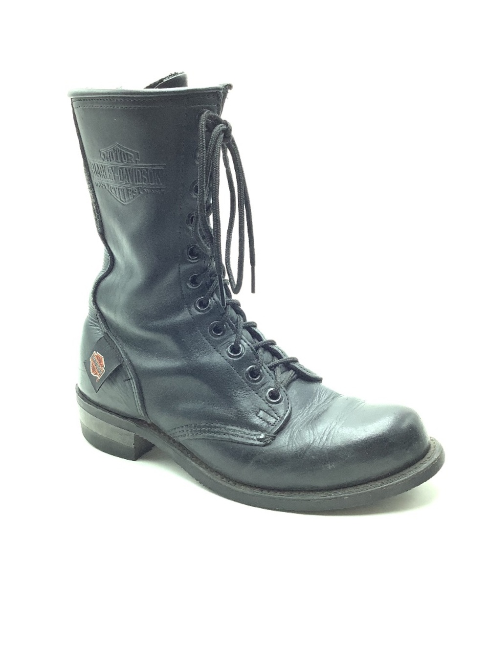 Harley Davidson Men's Black Leather Boots Size: 8.5